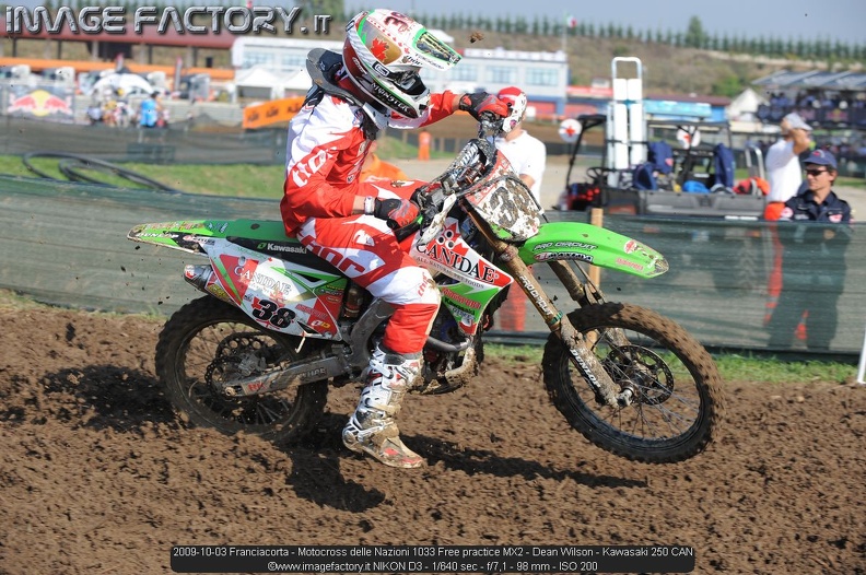 2009-10-03 Franciacorta - Motocross delle Nazioni 1033 Free practice MX2 - Dean Wilson - Kawasaki 250 CAN.jpg